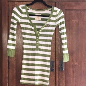 Hollister 3/4 length sleeve t-shirt